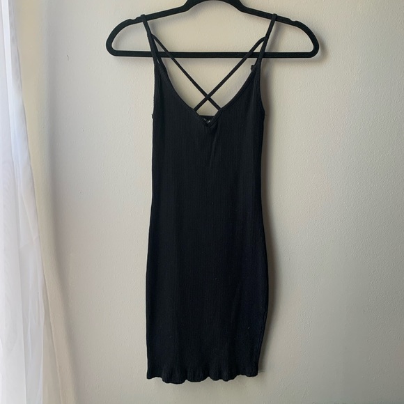 RIBBED STRAPPY BODY CON DRESS FALL FASHION - Picture 1 of 3